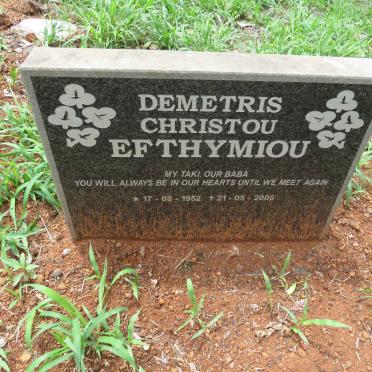EFTHYMIOU Demetris Christou 1952-2006