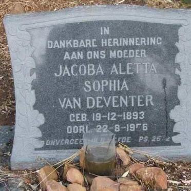 DEVENTER Jacoba Aletta Sophia, van 1893-1956