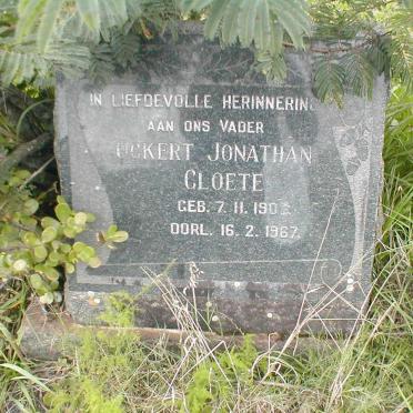 CLOETE Ockert Jonathan 190?-1967