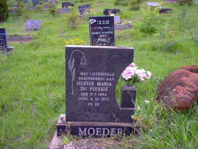 PLESSIS Hester Maria , du 1894-1975