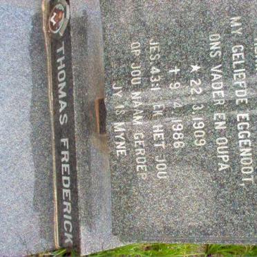 TOIT Thomas Frederick, du 1909-1986