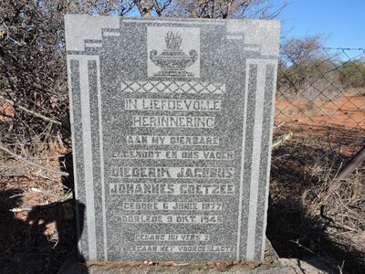 COETZEE Diederik Jacobus Johannes 1877-1945