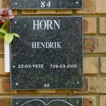 HORN Hendrik 1932-2018