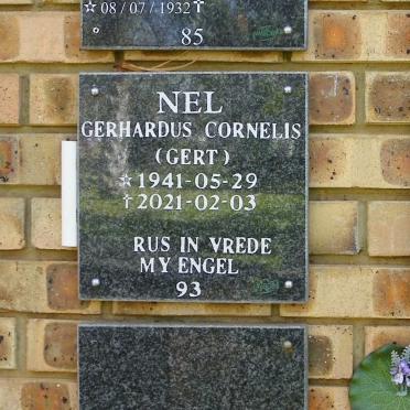 NEL Gerhardus Cornelis 1941-2021