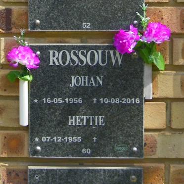 ROSSOUW Johan 1956-2016 &amp; Hettie 1955-