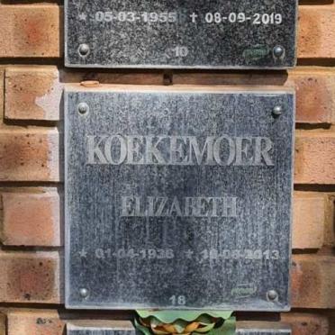 KOEKEMOER Elizabeth 1936-2013