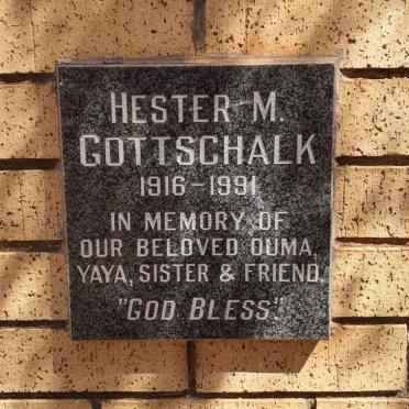 GOTTSCHALK Hester M. 1916-1991