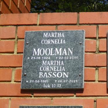 MOOLMAN Martha Cornelia 1924-2016 :: BASSON Martha Cornelia 1980-2021