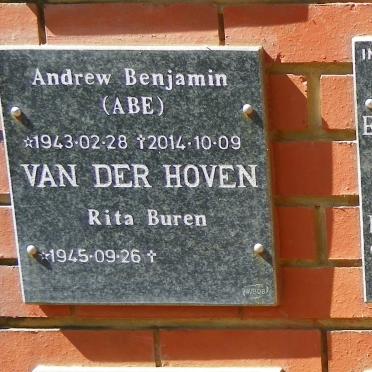 HOOVEN Andrew Benjamin, van der 1943-2014 &amp; Rita Buren 1945-