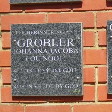 GROBLER Johanna Jacoba 1947-2017