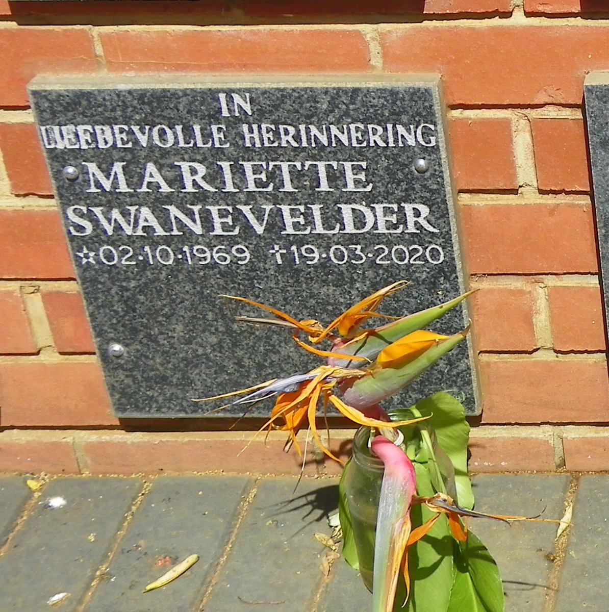 SWANEVELDER Mariette 1969-2020