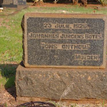 BOTES Johannes Jurgens -1926