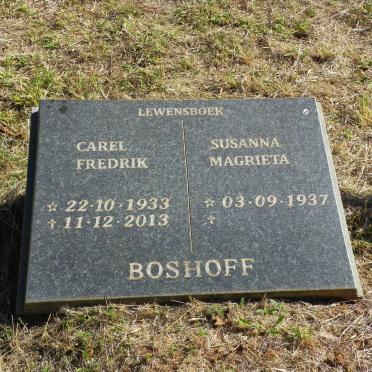 BOSHOFF Carel Fredrik 1933-2013 &amp; Susanna Magrieta 1937-