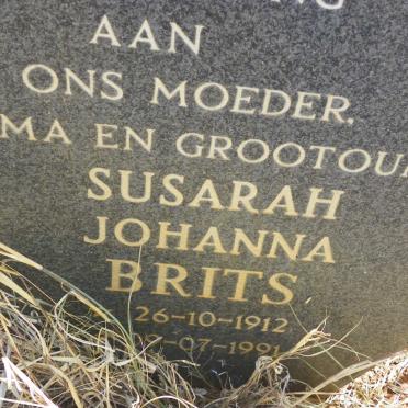 BRITS Susarah Johanna 1912-1991