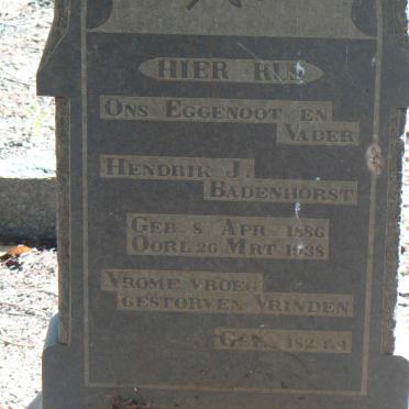 BADENHORST Hendrik J. 1886-1938