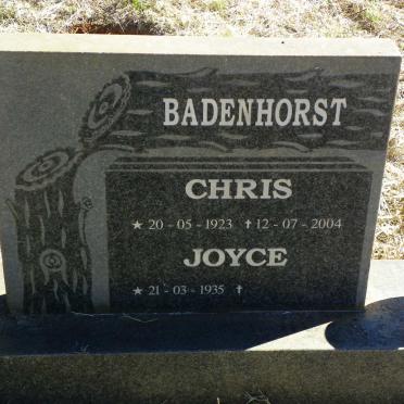 BADENHORST Chris 1923-2004 &amp; Joyce 1935-