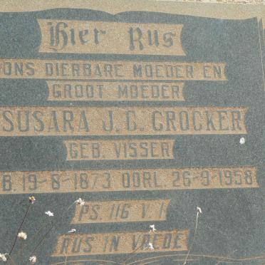 CROCKER Susara J.C. nee VISSER 1873-1958