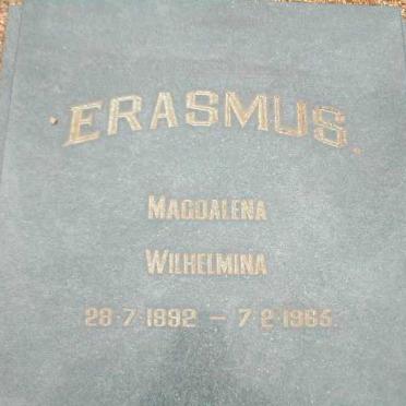 ERASMUS Magdalena Wilhelmina 1892-1965