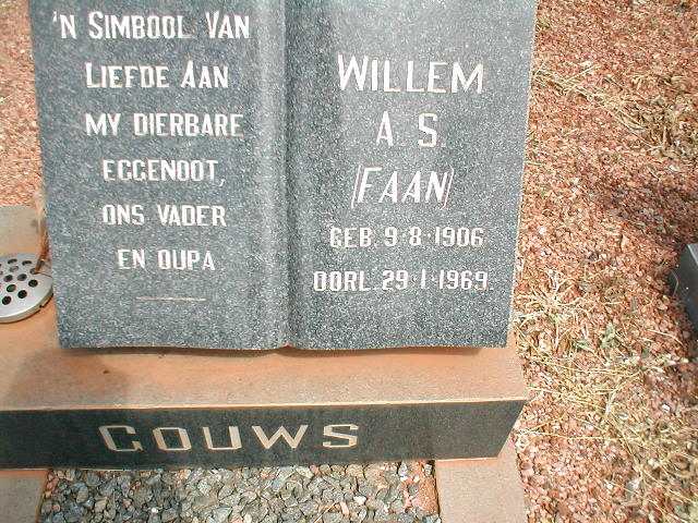 GOUWS Willem A.S. 1906-1969
