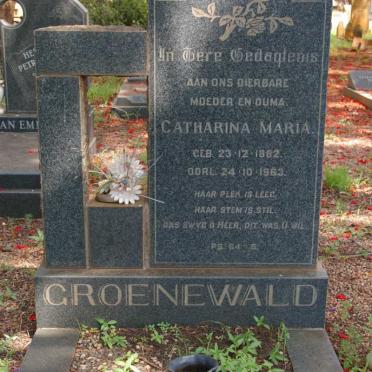 GROENEWALD Catharina Maria 1882-1963