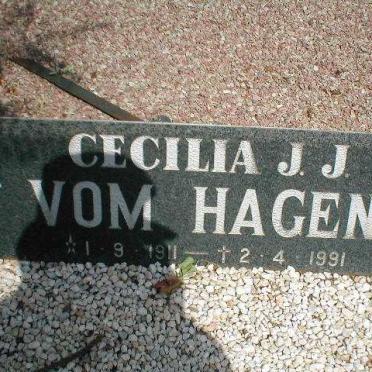 HAGEN Cecilia J.J.,vom 1911-1991