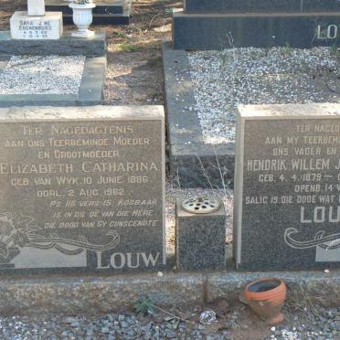 LOUW Hendrik Willem Jacobus Storm 1879-1961 &amp; Elizabeth Catharina VAN WYK 1886-1962