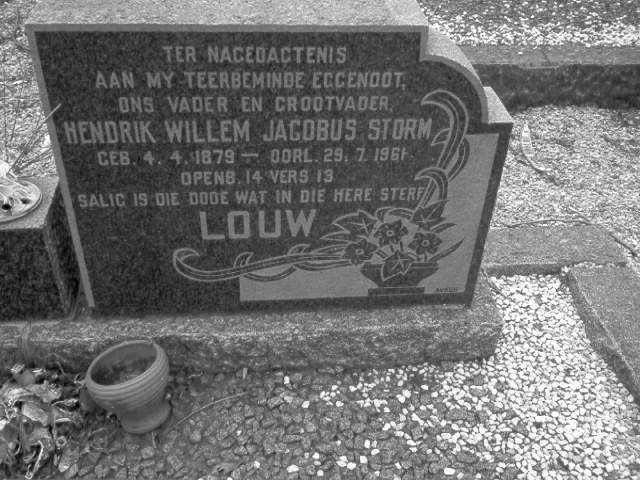 LOUW Hendrik Willem Jacobus Storm 1879-1961 &amp; Elizabeth Catharina VAN WYK 1886-1962  _1