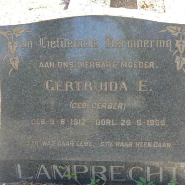 LAMPRECHT Gertruida E. nee GERBER 1912-1959