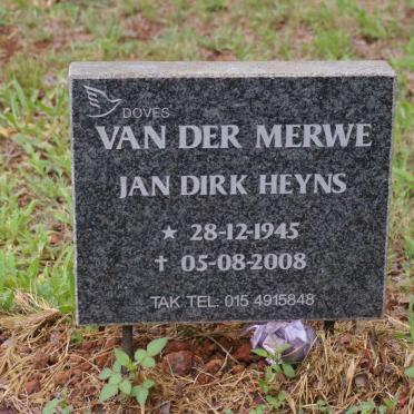 MERWE Jan Dirk Heyns, van der 1945-2008