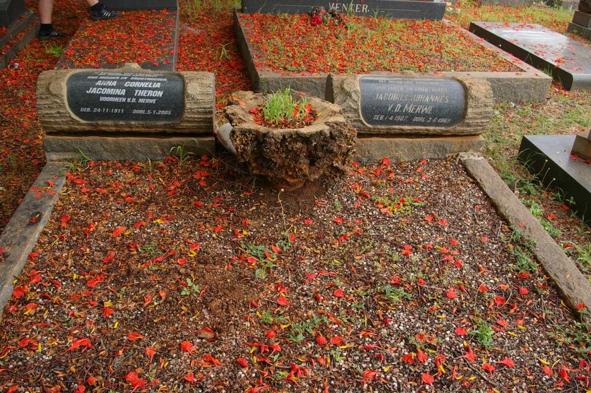 MERWE Jacobus Johannes, v.d. 1907-1969 &amp; Anna Cornelia Jacomina THERON 1911-2005