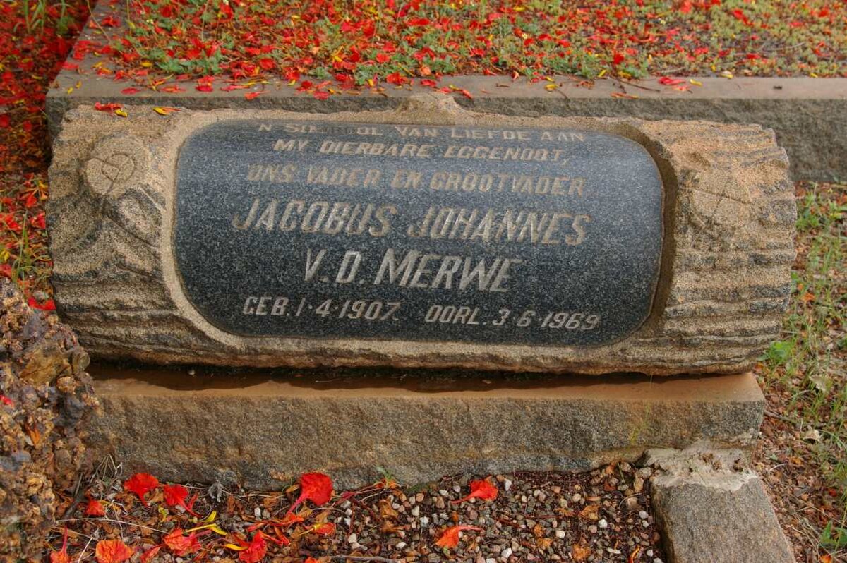 MERWE Jacobus Johannes, v.d. 1907-1969 &amp; Anna Cornelia Jacomina THERON 1911-2005