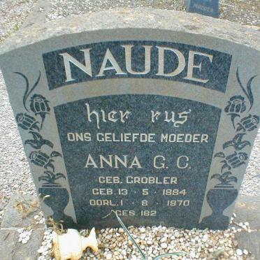 NAUDE Anna G.C. nee GROBLER 1884-1970