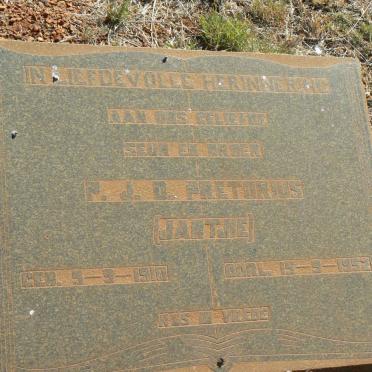 PRETORIUS P.J.D. 1910-1952