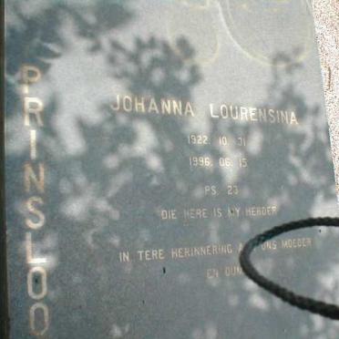 PRINSLOO Johanna Lourensina 1922-1996