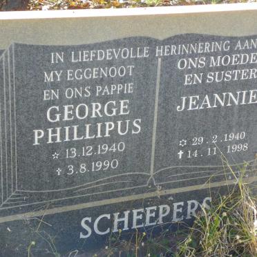 SCHEEPERS George Phillipus 1940-1990 &amp; Jeannie 1940-1998