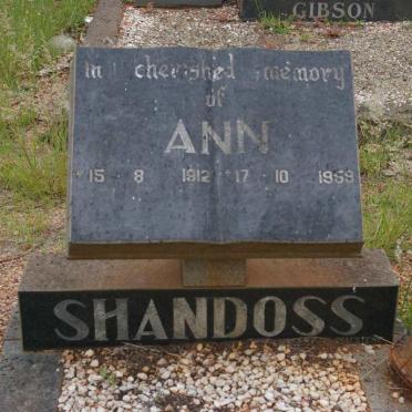 SHANDOSS Ann 1912-1959