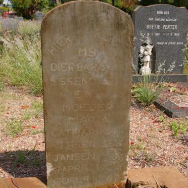 VISSER Maria Catharina nee JANSEN 19??-1963