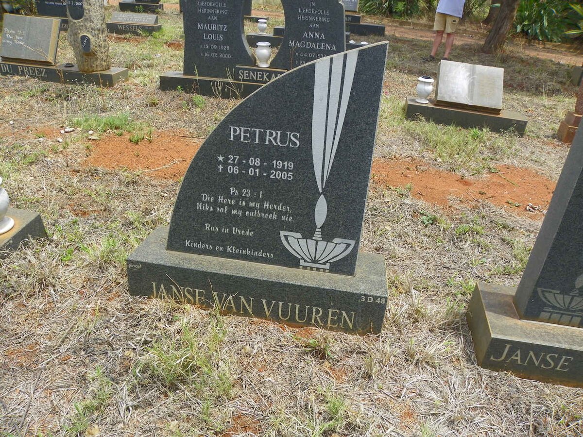 VUUREN Petrus, Janse van 1919-2005