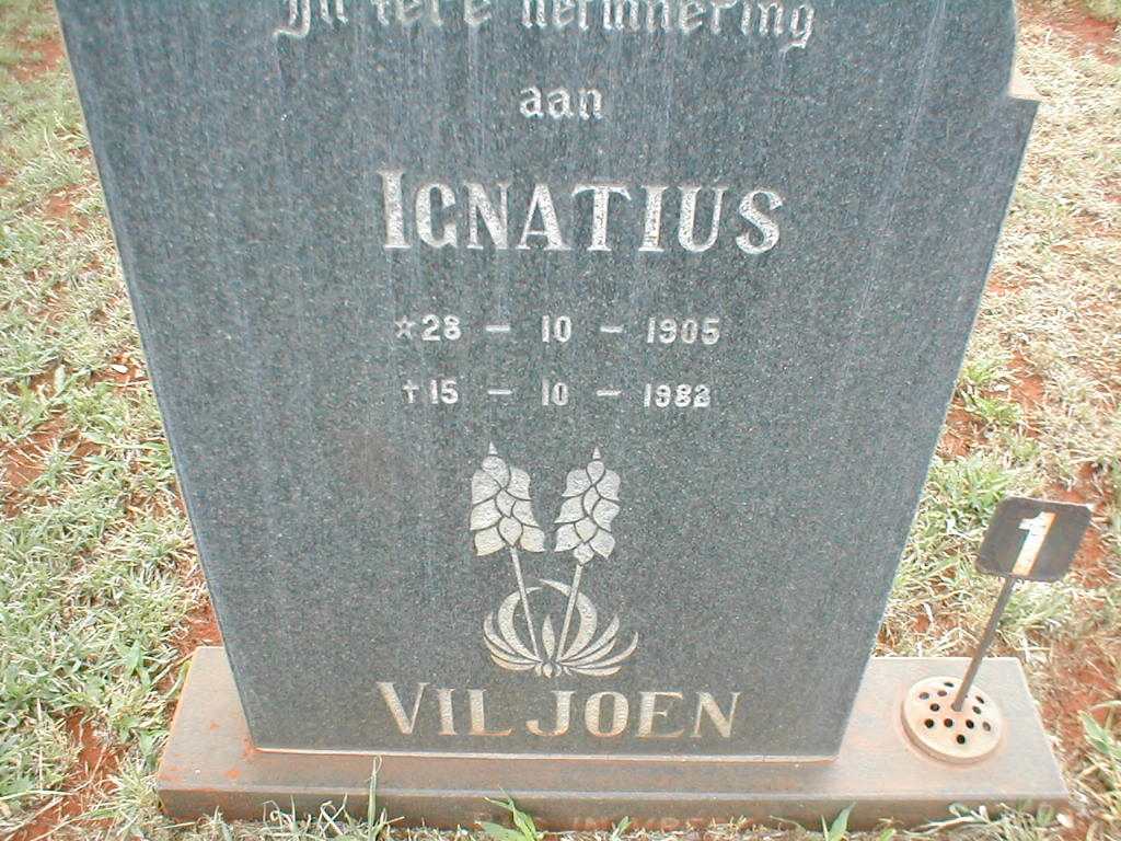 VILJOEN Ignatius 1905-1982