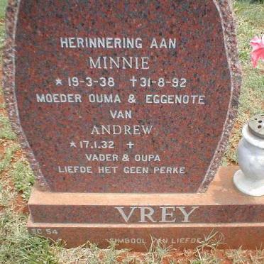 VREY Andrew 1932- &amp; Minnie 1938-1992
