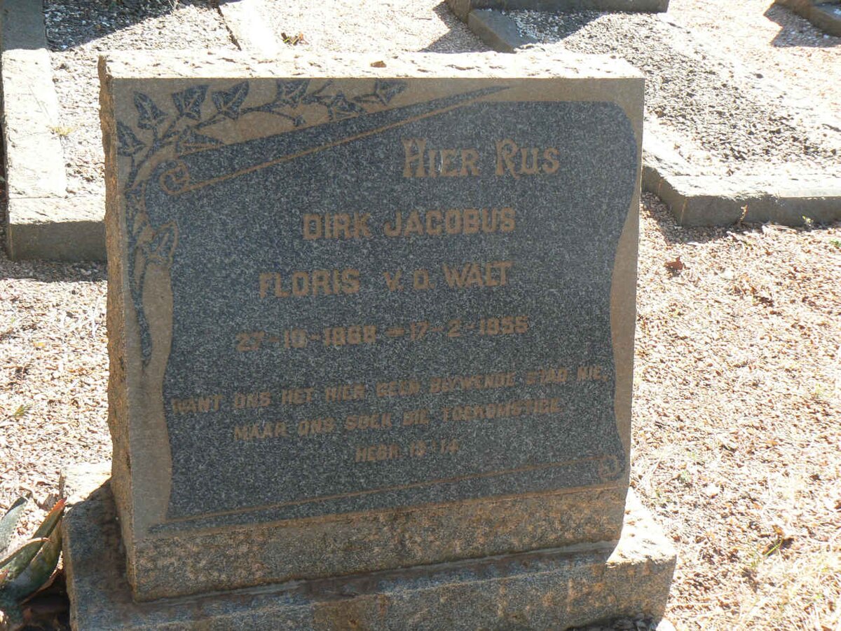 WALT Dirk Jacobus Floris, v.d. 1868-1955