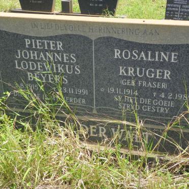 WALT Pieter Johannes Lodewikus Beyers, van der 1915-1991 &amp; Rosaline Kruger FRASER 1914-1989
