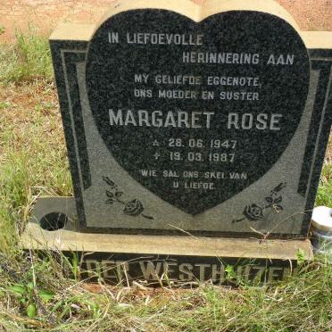 WESTHUIZEN Margaret Rose, van der 1947-1987