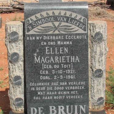 BRUIN Ellen Magarietha, de nee DU TOIT 1921-1961