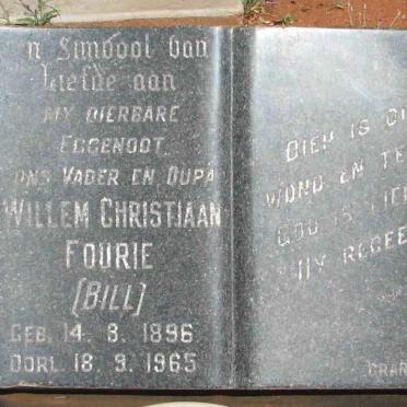 FOURIE Willem Christiaan 1896-1965