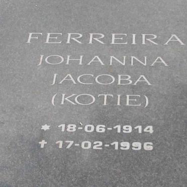 FERREIRA Johanna Jacoba 1914-1996
