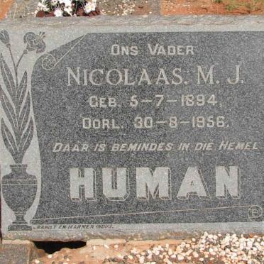 HUMAN Nicolaas M.J. 1894-1956