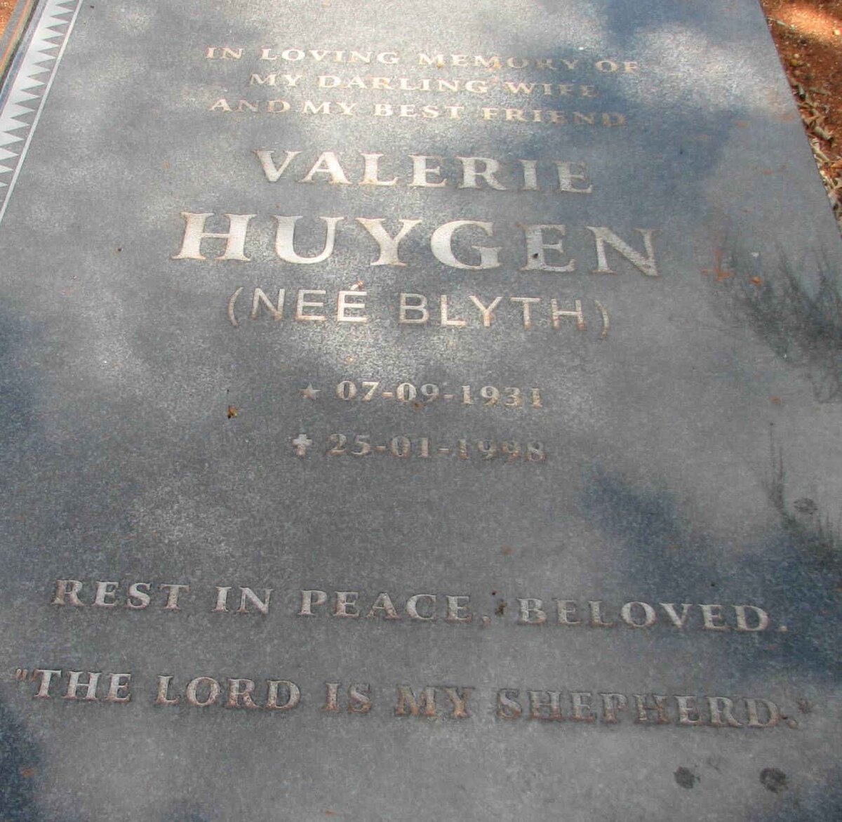 HUYGEN Valerie nee BLYTH 1931-1998
