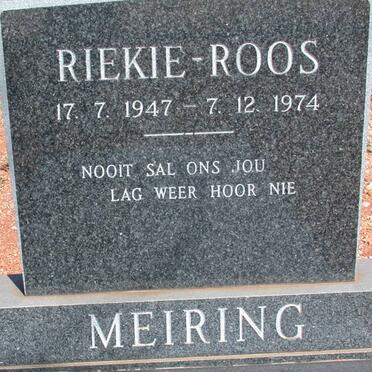 MEIRING Riekie-Roos 1947-1974