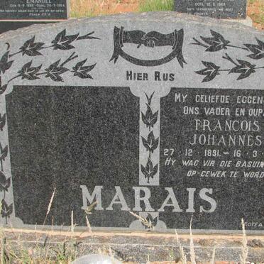 MARAIS Francois Johannes 1891-1965